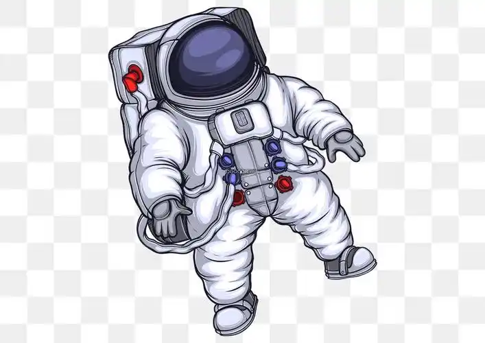 创意设计一位宇航员穿着臃肿的宇航服透明png素材