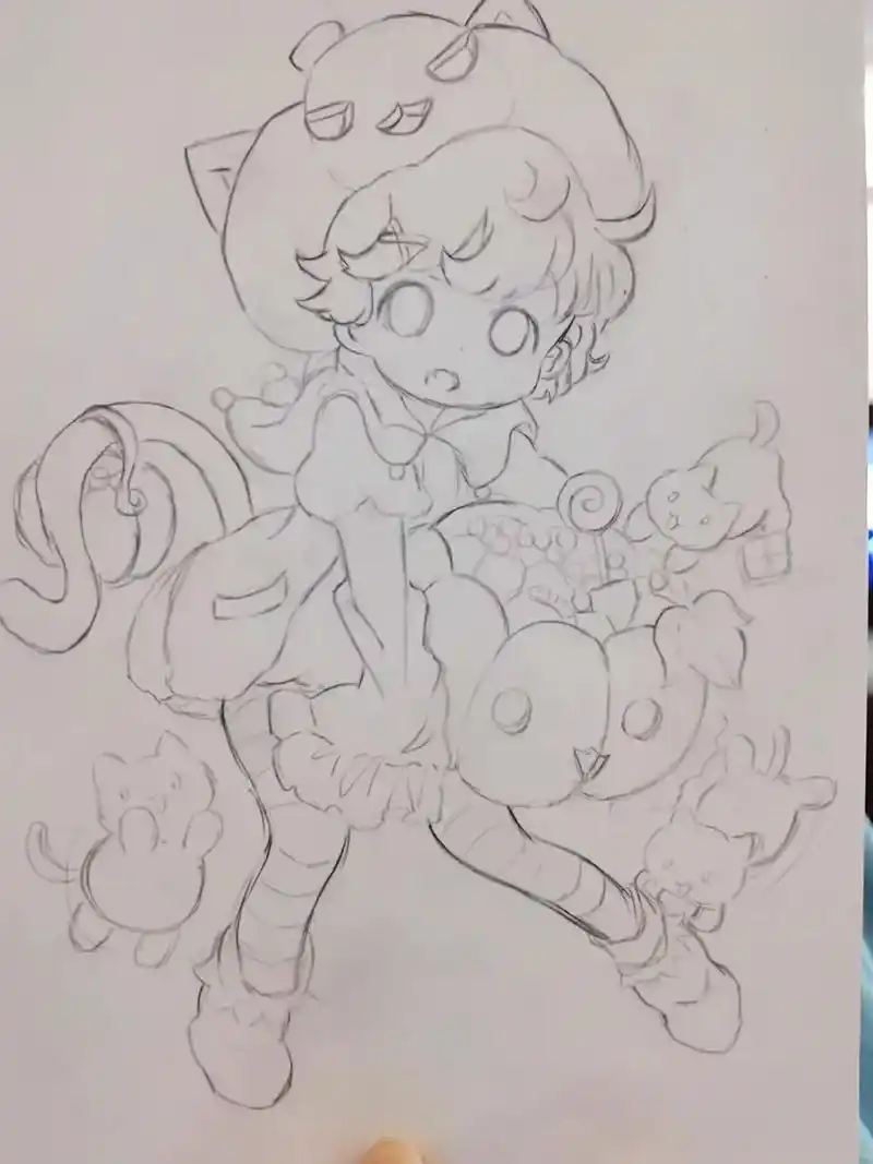 爱画画的小朋友 #手绘 前两天刷到12岁小姑娘用procr - 抖音