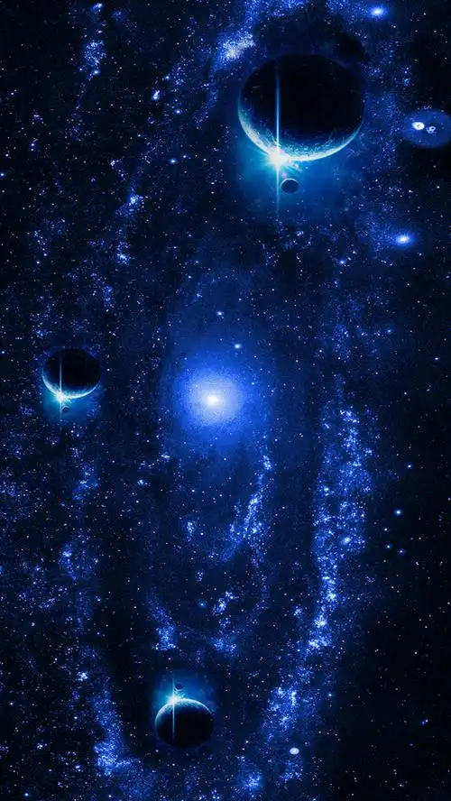 星空蓝色梦幻h5分层背景