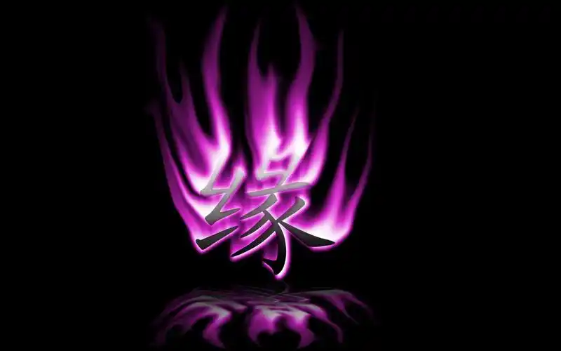 哪位大哥帮忙免费设计艺术字,"缘"字,火焰为紫色,最好旋转.