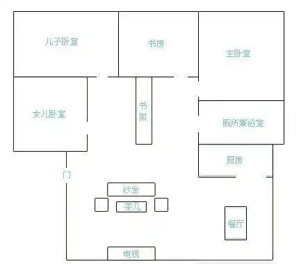 下面小编给大家介绍下刘星家的户型.