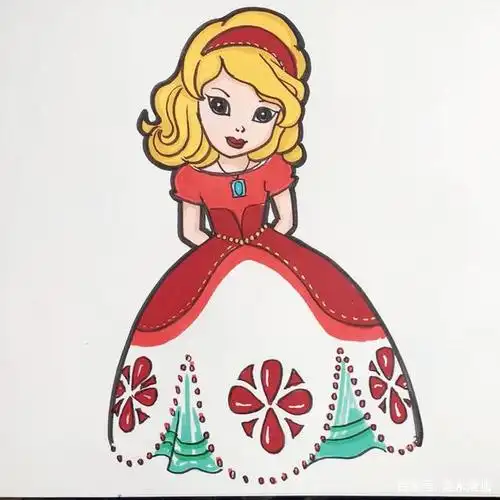 金黄色头发的小公苏菲亚主简笔画步骤简单