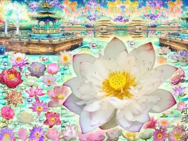 往生的人都是莲花化生,而莲花都生在七宝池当中.