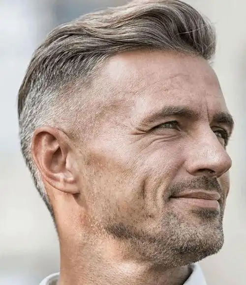 50岁,换发型就选这一款,哪怕头发花白依然很有型|短发|发色|男士|发际