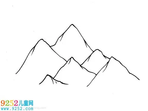 儿童怎么画喜马拉雅山山水简笔画喜马拉雅山画法的教程