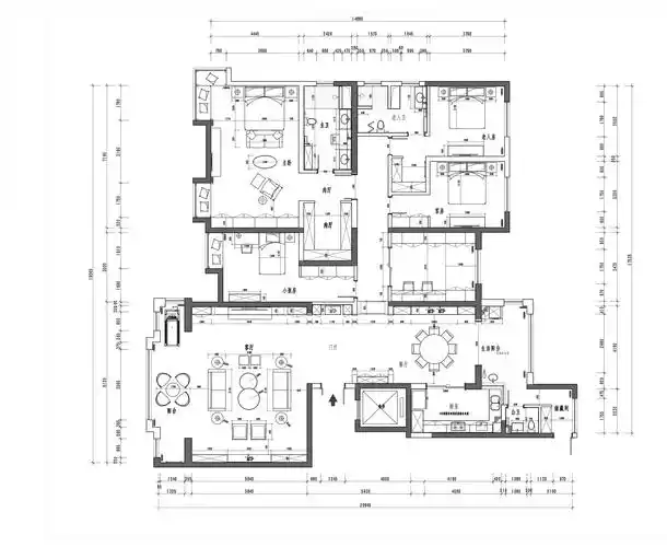 碧桂园300平米现代风格装修效果图