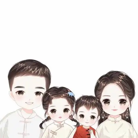 一家四口虎年头像图