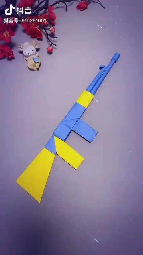 折一把ak47,可以玩一天!折纸教程 手工diy ak47