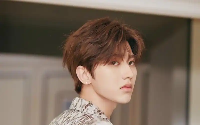 小鲜肉蔡徐坤闪光条纹西装帅气迷人写真