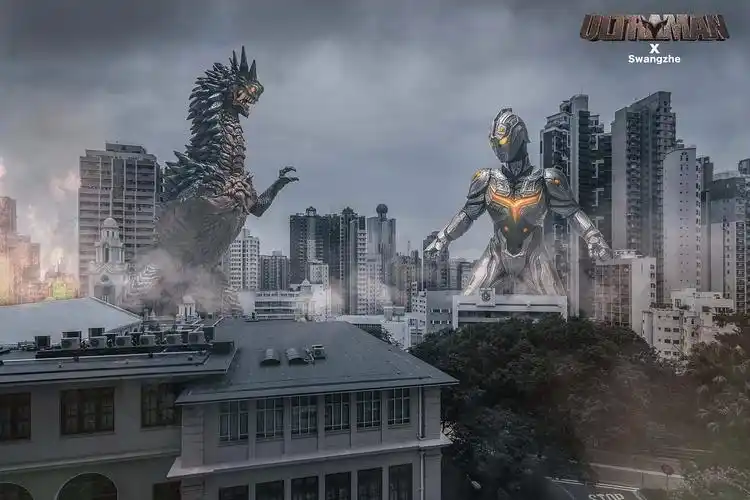 玩具摄影童年记忆中的奥特曼场景