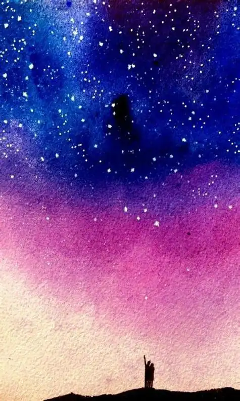 星空水粉画教程 水粉画星空教程