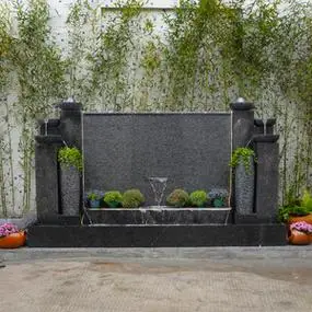 水幕墙流水屏风流水墙大型欧式庭院影壁墙隔断流水石喷泉水景摆件