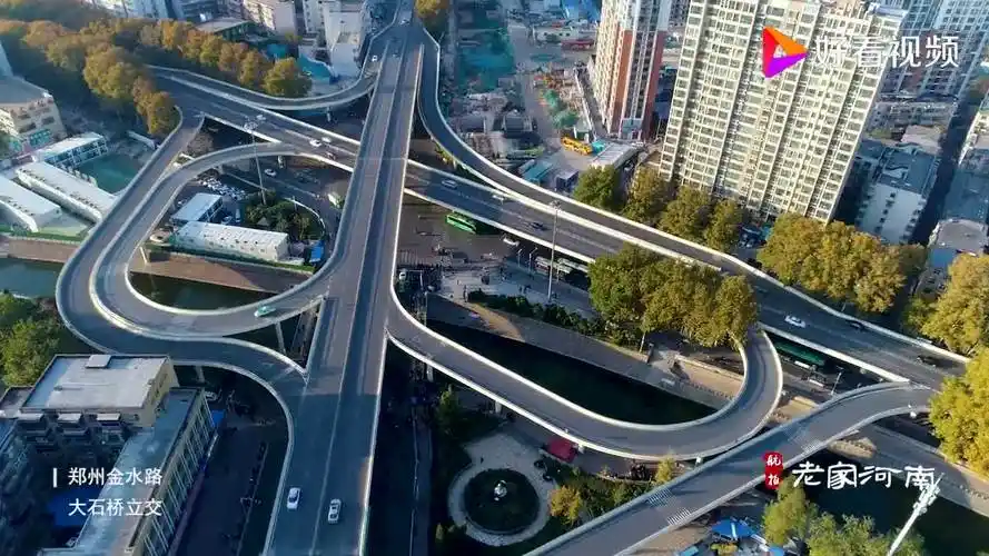 航拍郑州大石桥,建成26年,如今依然承担着郑州的交通主力!