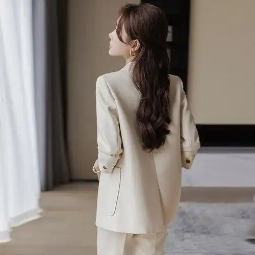 西服套装显瘦西装套装通勤正装女2023秋季时尚新款端气质范修身