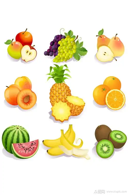 手绘卡通水果素材素材