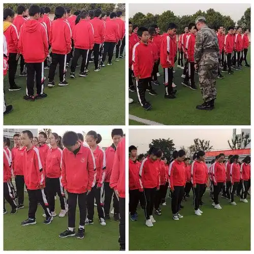 西亭初中初一新生军训第二天