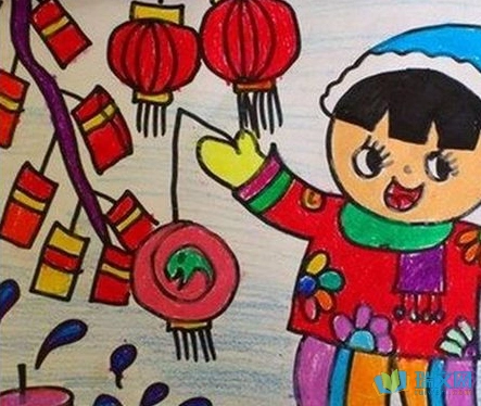 春节日记图画图片