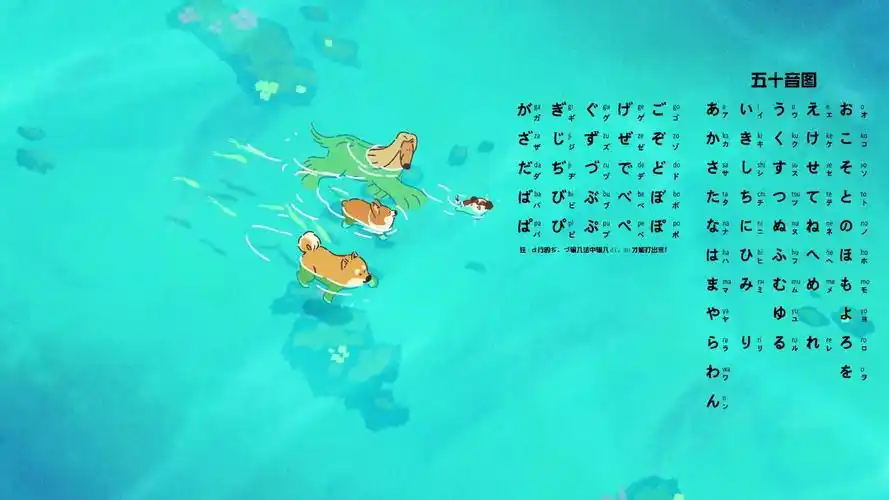 超可爱的动态壁纸并添加了五十音图方便学习日语