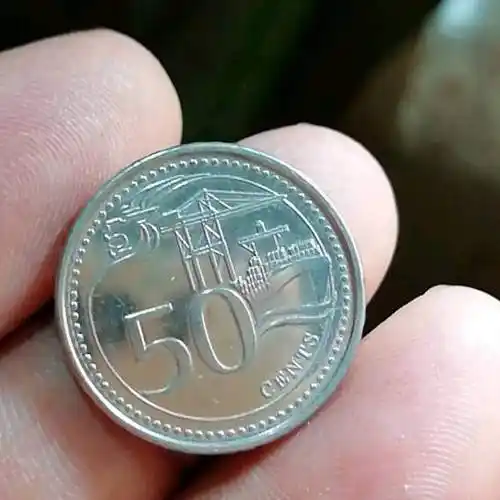 新版新加坡50分硬币随机发货多拍合邮满30