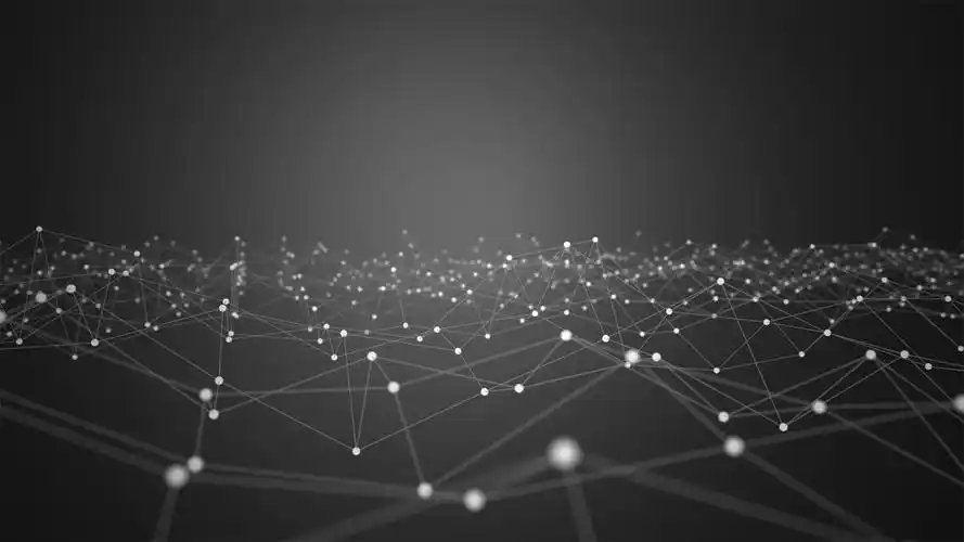 粒子点线科技风ppt素材背景图片