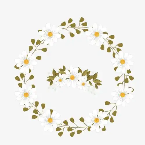 背景装饰,绿色叶子,手绘植物,花环,矢量图[声明] 觅元素所有素材为