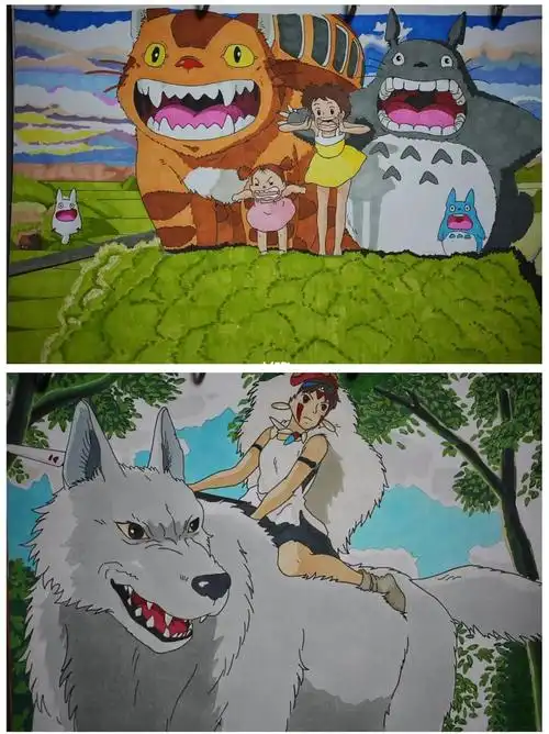 手绘宫崎骏动漫临摹