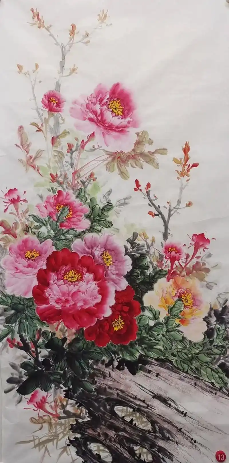 花开富贵牡丹图国画艺术