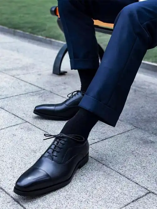 帅气小哥的买家秀三接头正装皮鞋yyds