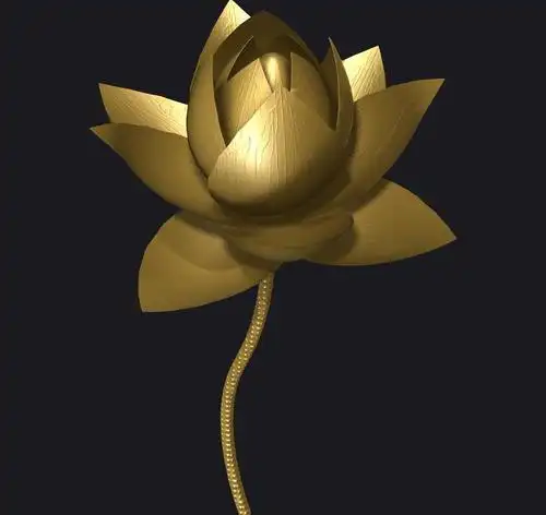 3d金色荷花图片(psd源文件)