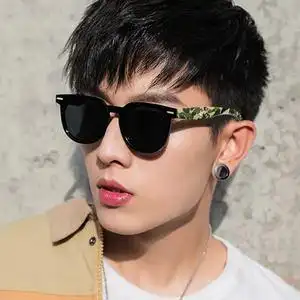 色太阳镜女潮复古方形小框墨镜2021个性长脸眼镜男款新款时尚方框迷彩