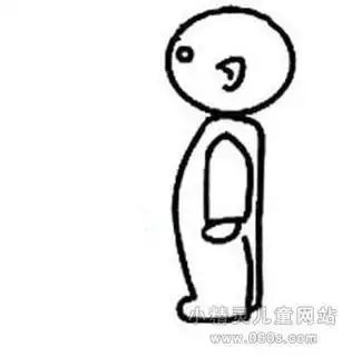 儿童简笔画人物男孩侧身