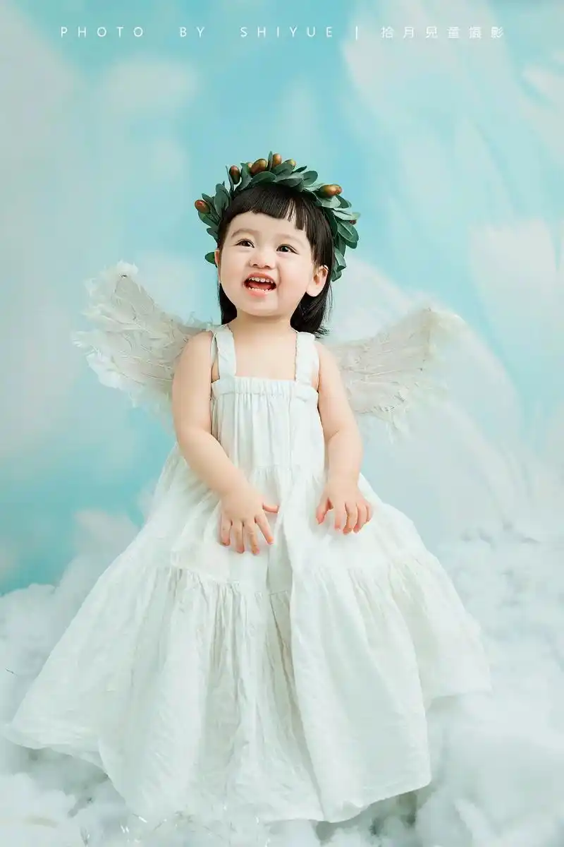 小天使主题宝宝照.#儿童摄影 #记录成长的每一个瞬间 #骗你 - 抖音