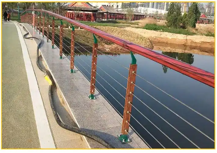 山东现货供应 绳索护栏景区缆索护栏 河道钢丝绳隔离栏 发货快