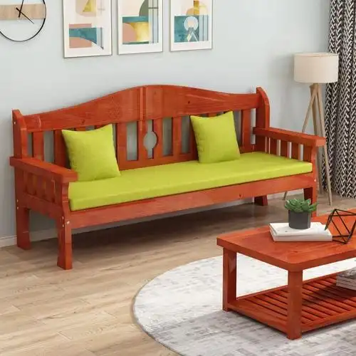 纯实木客厅沙发小户型冬夏两用松木沙发组合现代简约三人沙发长椅