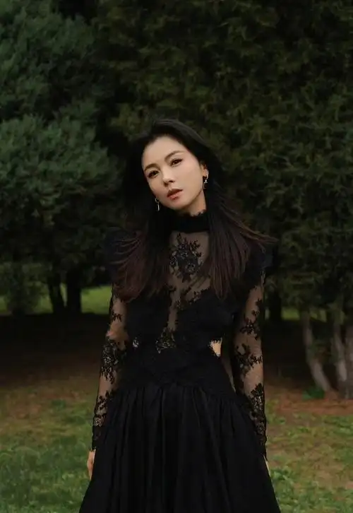 刘涛黑白蕾丝裙庄园大片,整个人华丽端庄不失高贵气场