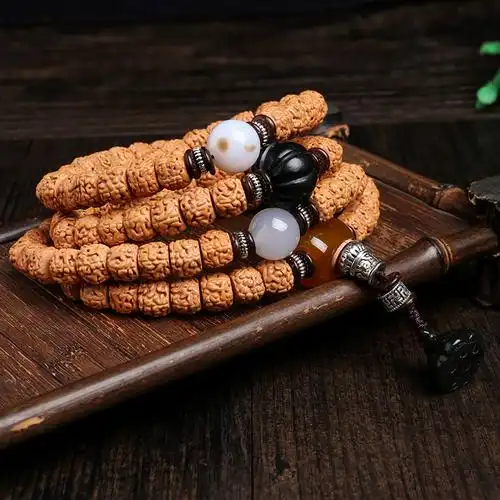 月印百川金刚菩提108颗手串男女款多圈手链青玉南瓜珠佛珠手串