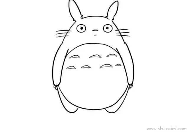 龙猫简笔画的画法图解分享到这里,查找更多龙猫图片卡通简笔画,龙猫简