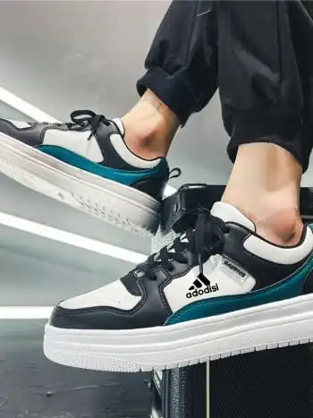 三叶草轻便运动跑步鞋防臭时尚百搭休闲鞋子休闲舒适时尚鞋 adm4白黑