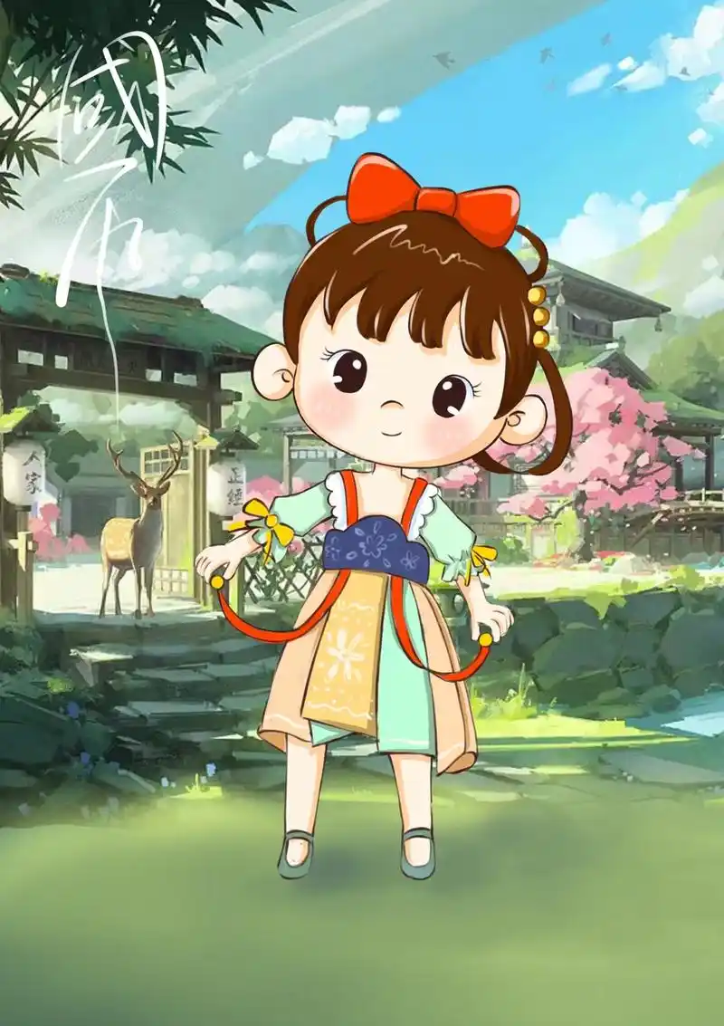 画一个国风小女孩#q版人物 #卡通头像 #创意儿童画 #画画 - 抖音