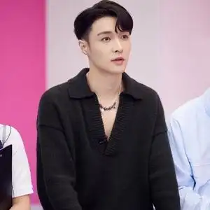 t张艺兴明星同款毛衣大v领宽松慵懒风男女情侣装黑色针织衫外套潮