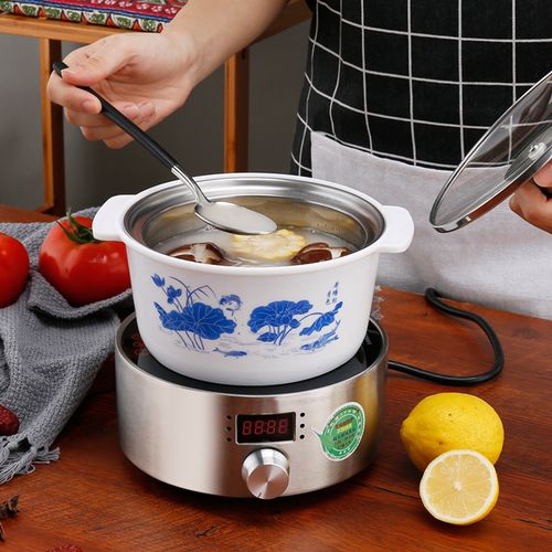 火锅电磁炉专用涮涮煮面小锅锅子单人旋转小火火锅