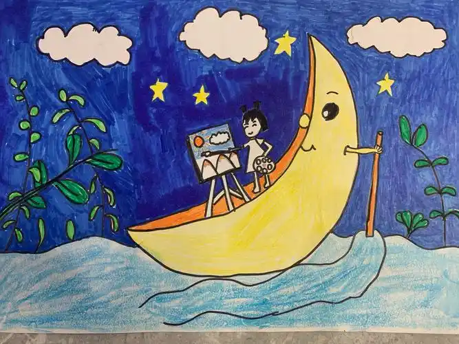 爱画画的小女孩,怎么那么像我,呵呵呵