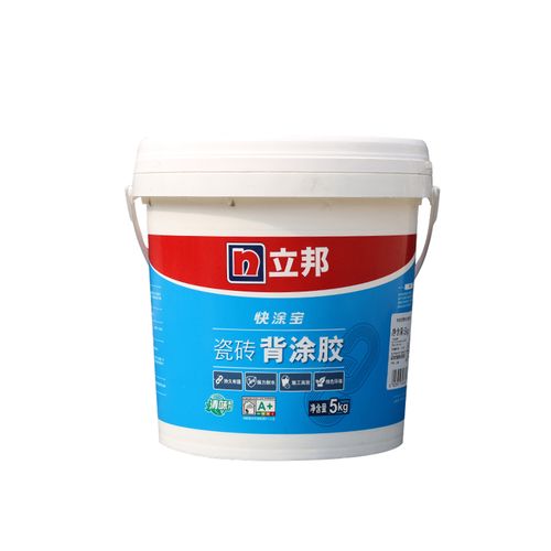 立邦瓷砖背涂胶桶装5kg高粘抗震背胶瓷砖胶强力粘合剂瓷砖粘结剂