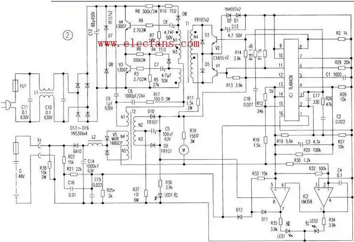 电动车充电器电路图