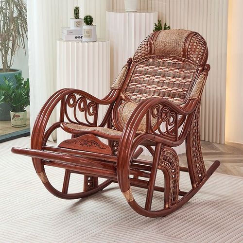 真藤摇椅躺椅 阳台逍遥椅 摇摇椅成人 午休睡椅 摇摆椅 单人藤椅