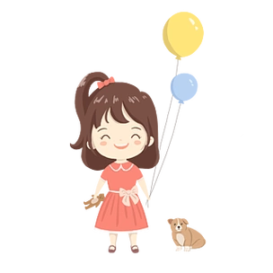 儿童节卡通小女孩可爱插画元素