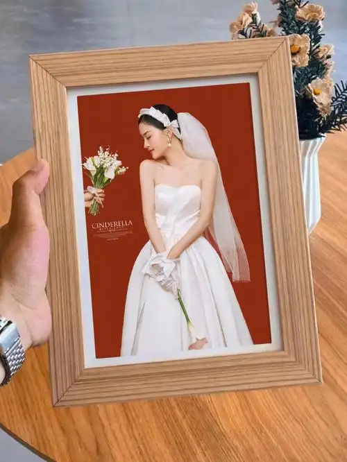 真的绝75婚纱照做成相框也太好看呐