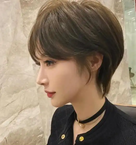 经典长脸短发模板,教科书级"变美发型",简约好打理