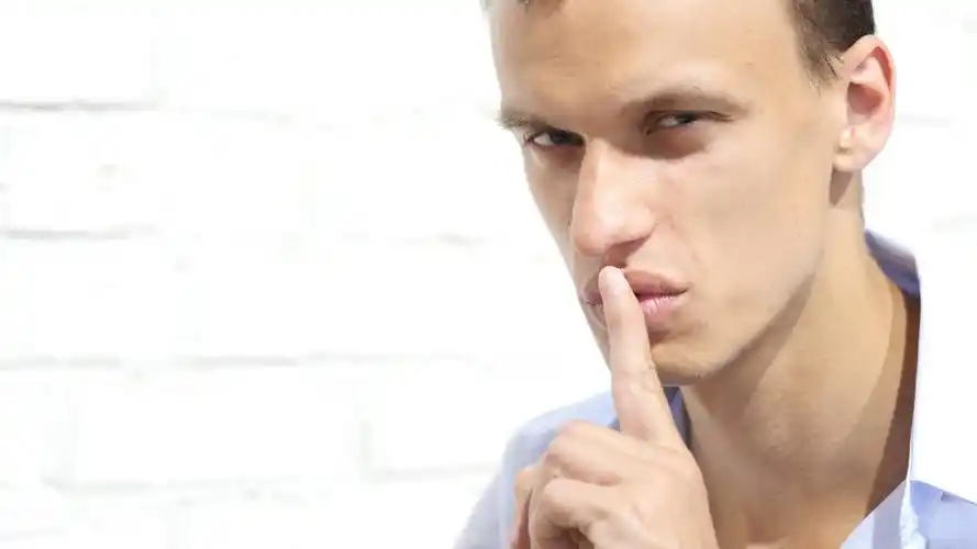 商务人士,制作,嘘声,手势,安静,秘密