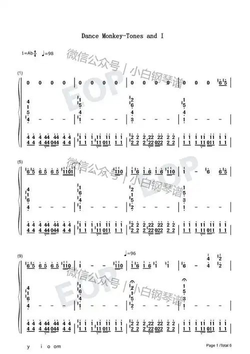 琴谱dancemonkey抖音爆火tonesandi含简谱